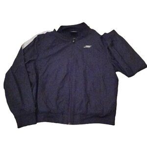 Skechers Jacket Black Athletic Lightweight Sporty Side Stripe Jacket Mens Size M